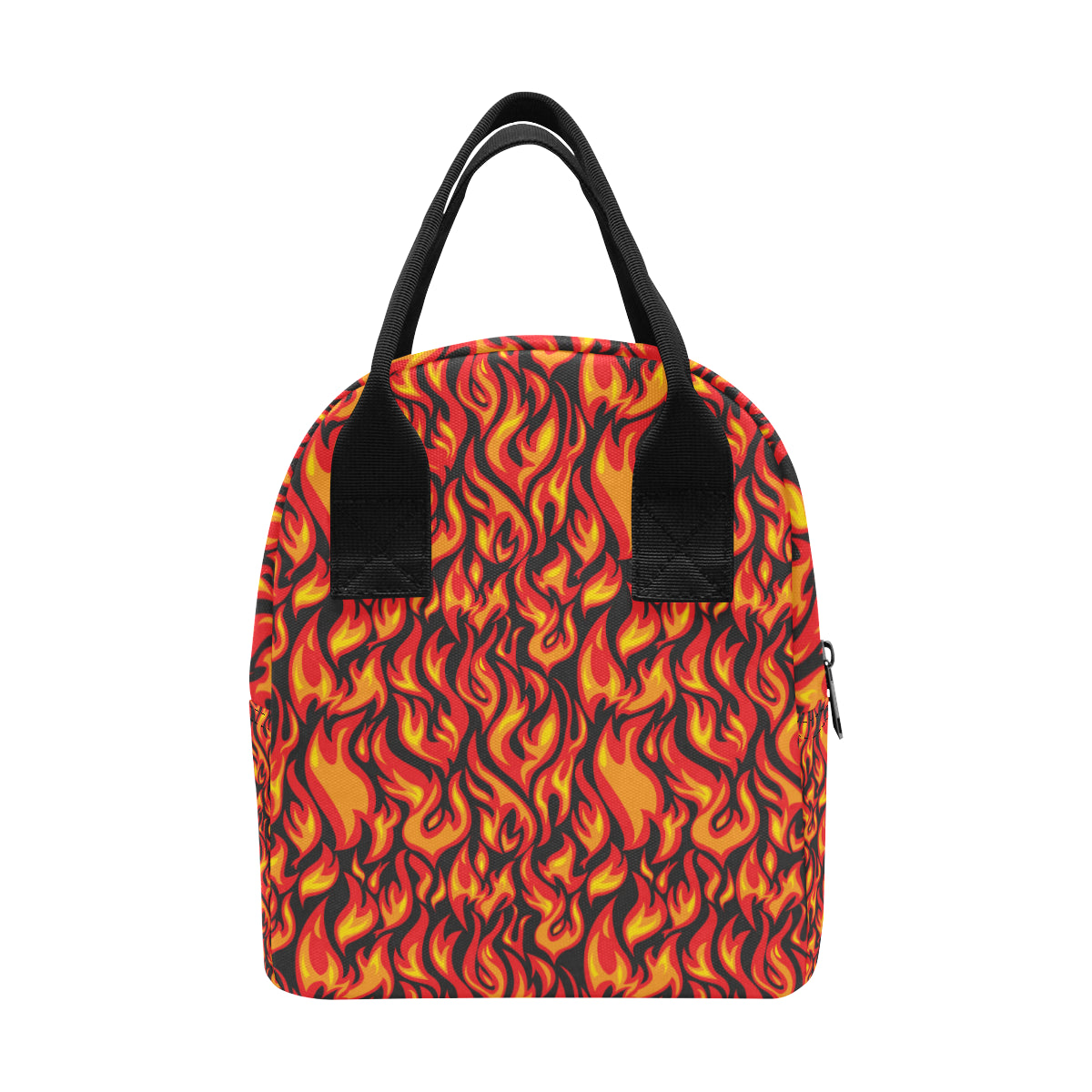 Flame Fire Print Pattern Insulated Lunch Bag