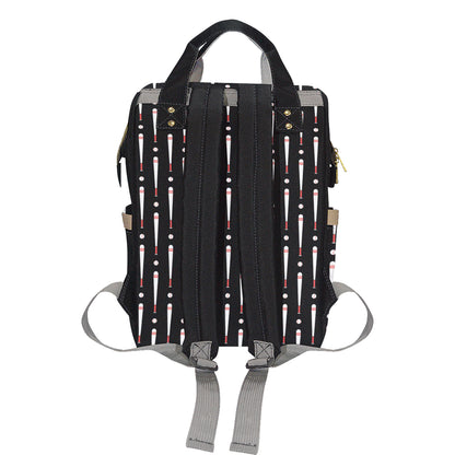 Baseball Pattern Print Design 03 Diaper Bag Backpack