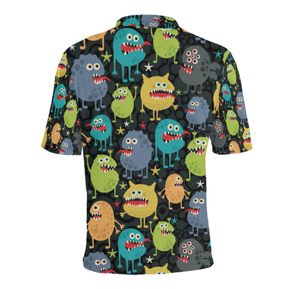 Monster Pattern Print Design 01 Men Polo Shirt