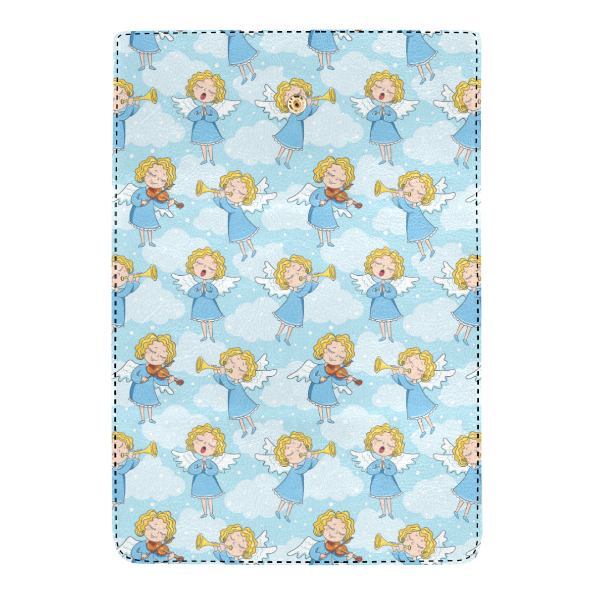 Angel Musician Pattern Print Design 09 Women's Trifold Wallet