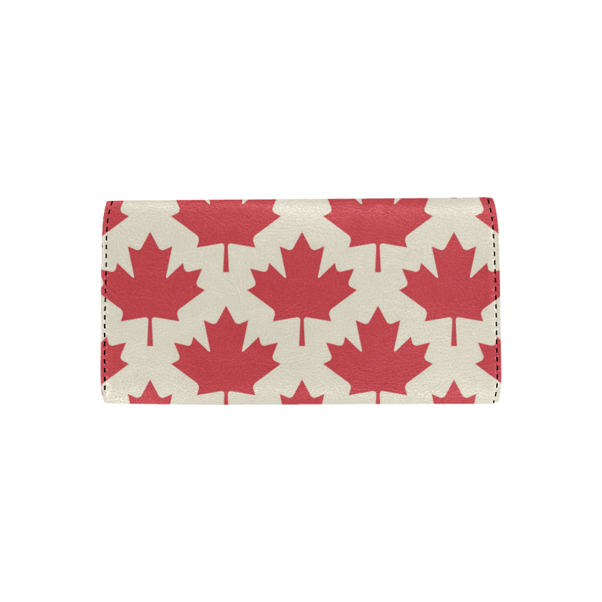 Maple Leaf Pattern Print Design 03 Women's Trifold Wallet