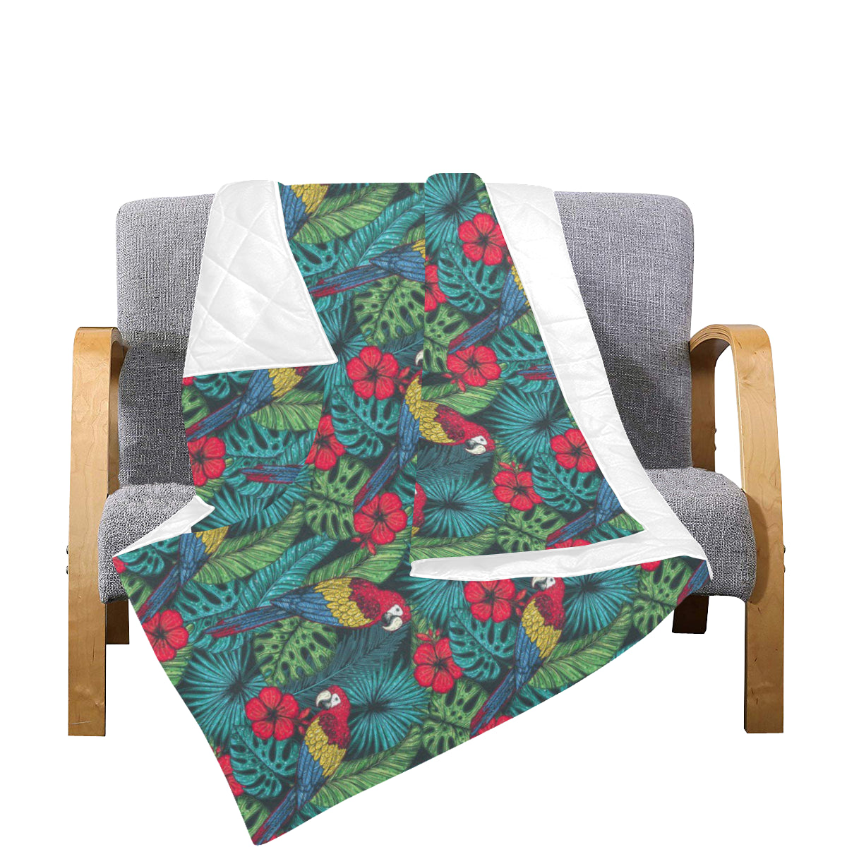 Parrot Pattern Print Design A05 Premium Quilt