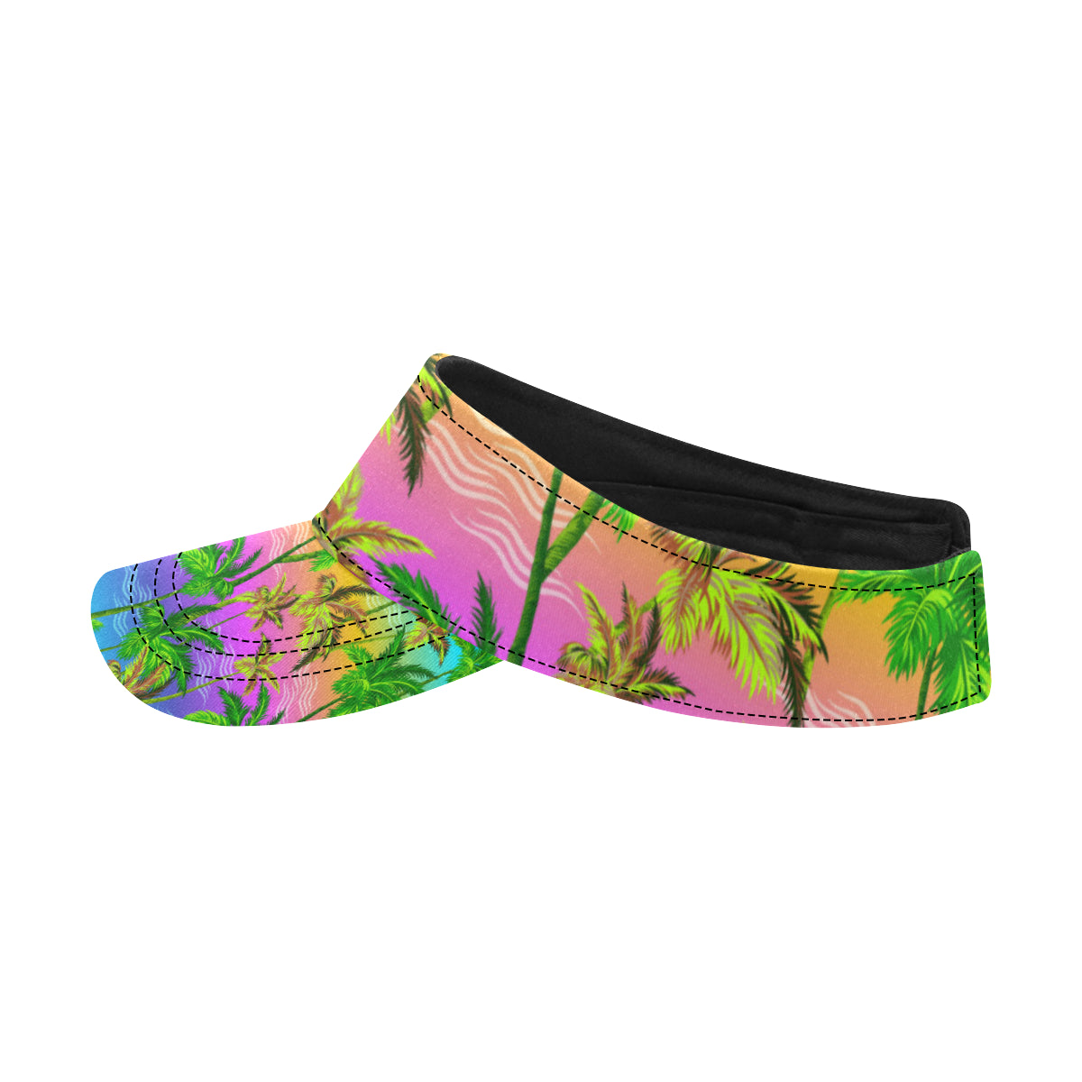 Palm Tree Rainbow Pattern Unisex Sun Visor