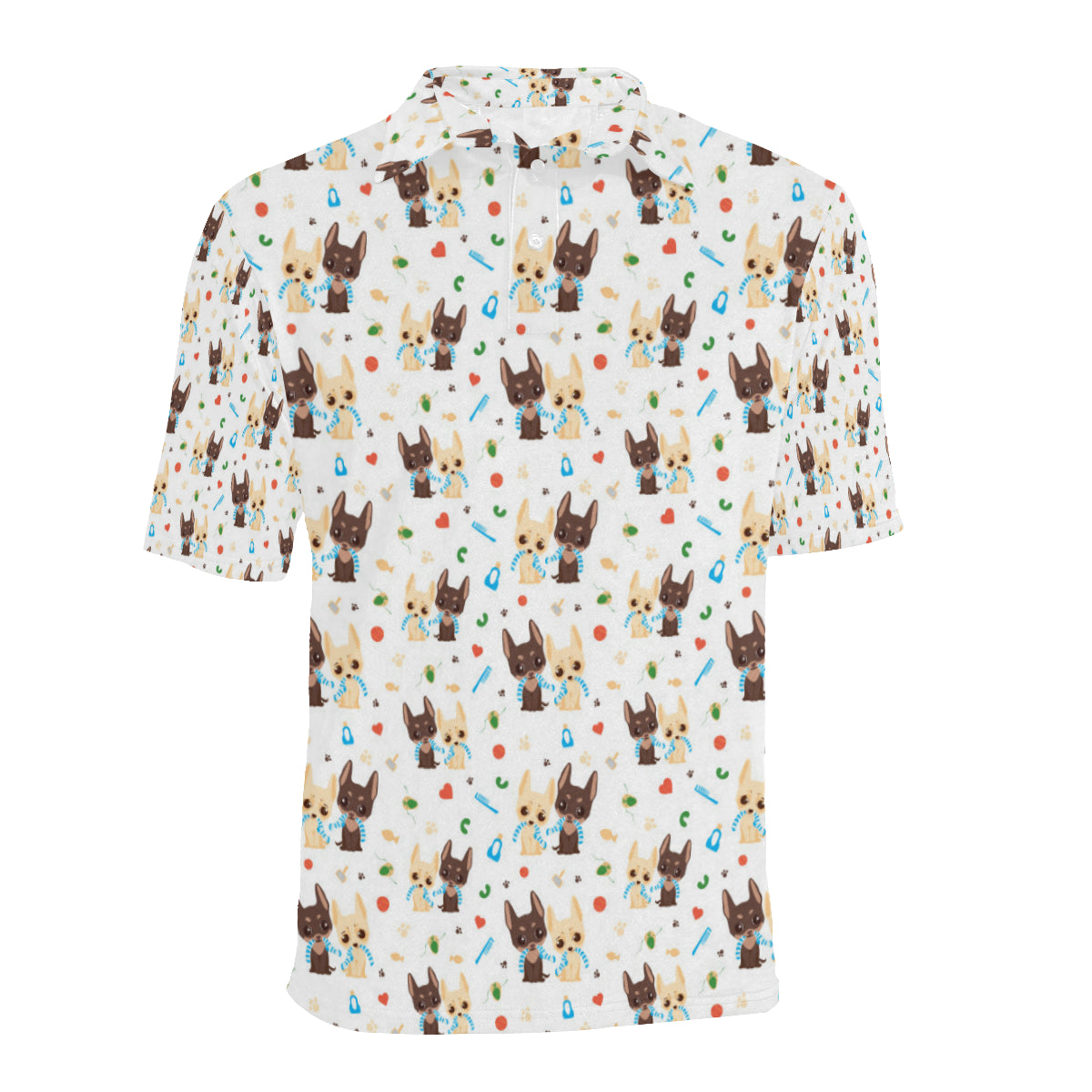 Chihuahua Pattern Print Design 06 Men Polo Shirt
