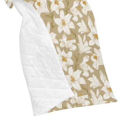 Lily Pattern Print Design LY07 Premium Quilt