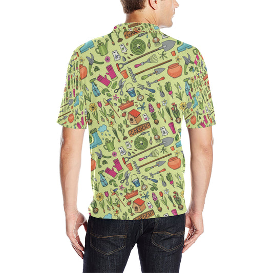 Gardening Pattern Print Design G02 Men Polo Shirt