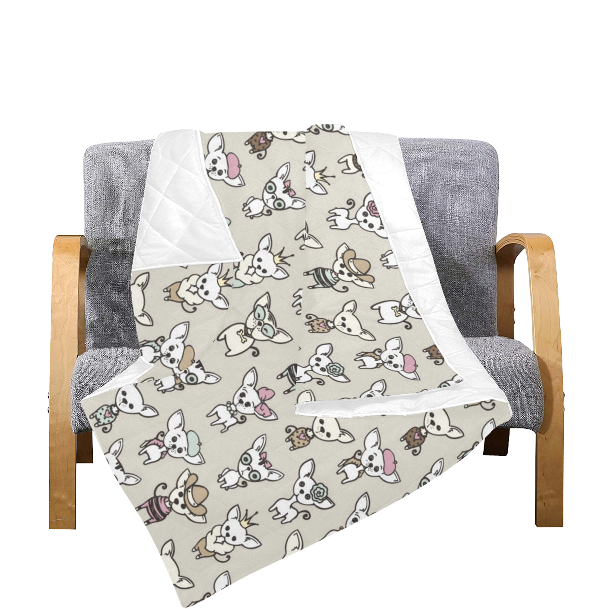 Chihuahua Pattern Print Design 02 Premium Quilt