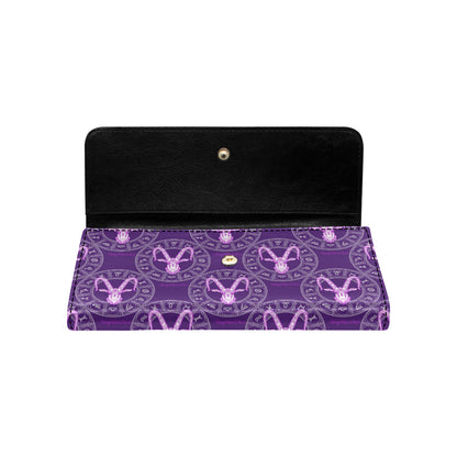 Capricorn Zodiac Pattern Print Design 04 Women's Trifold Wallet