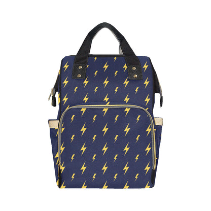 Lightning Thunder Pattern Print Design 03 Diaper Bag Backpack