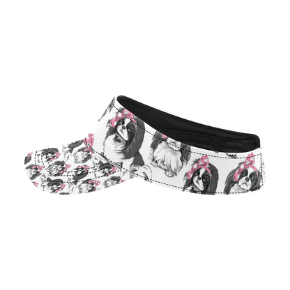 Japanese Chin Pattern Print Design 01 Unisex Sun Visor