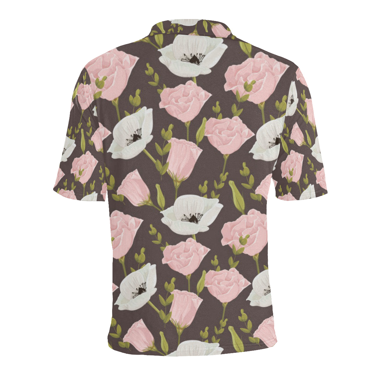 Anemone Pattern Print Design AM011 Men Polo Shirt