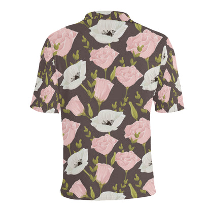 Anemone Pattern Print Design AM011 Men Polo Shirt