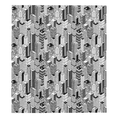 City  Pattern Print Design 02 Premium Quilt