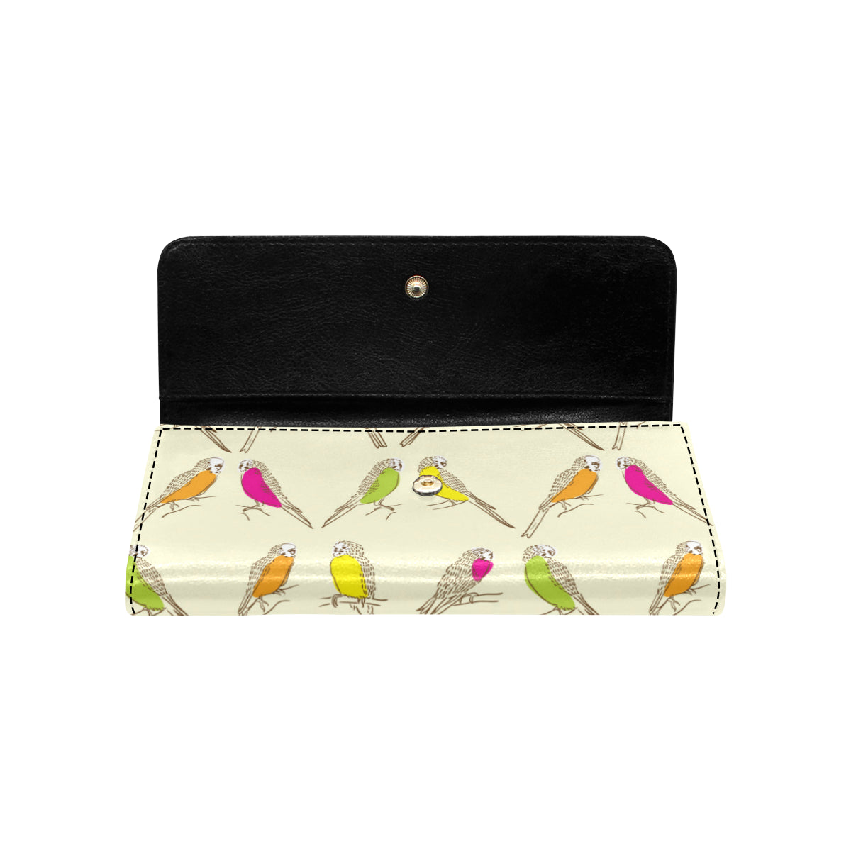 Parakeet Pattern Print Design A01 Women's Trifold Wallet