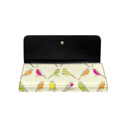 Parakeet Pattern Print Design A01 Women's Trifold Wallet