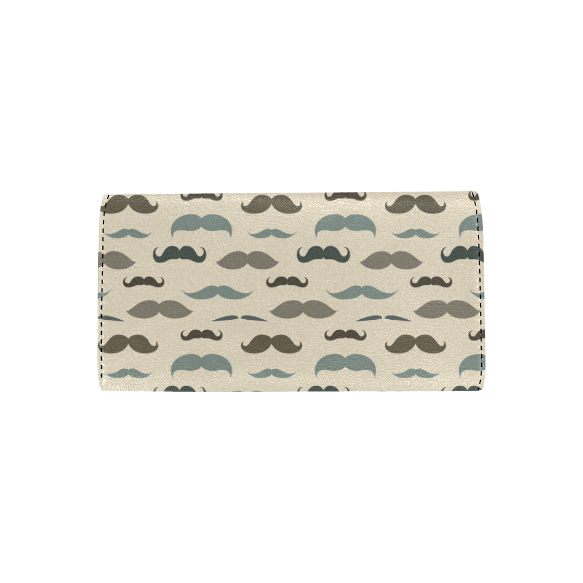 Mustache Pattern Print Design A01 Women's Trifold Wallet