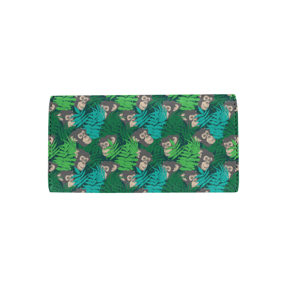Chimpanzee Pattern Print Design 01 Women's Trifold Wallet