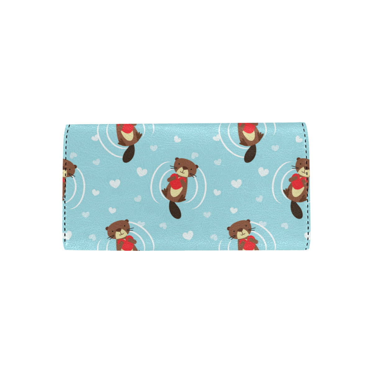 Sea Otter Cute Pattern Print Design 04 Women's Trifold Wallet