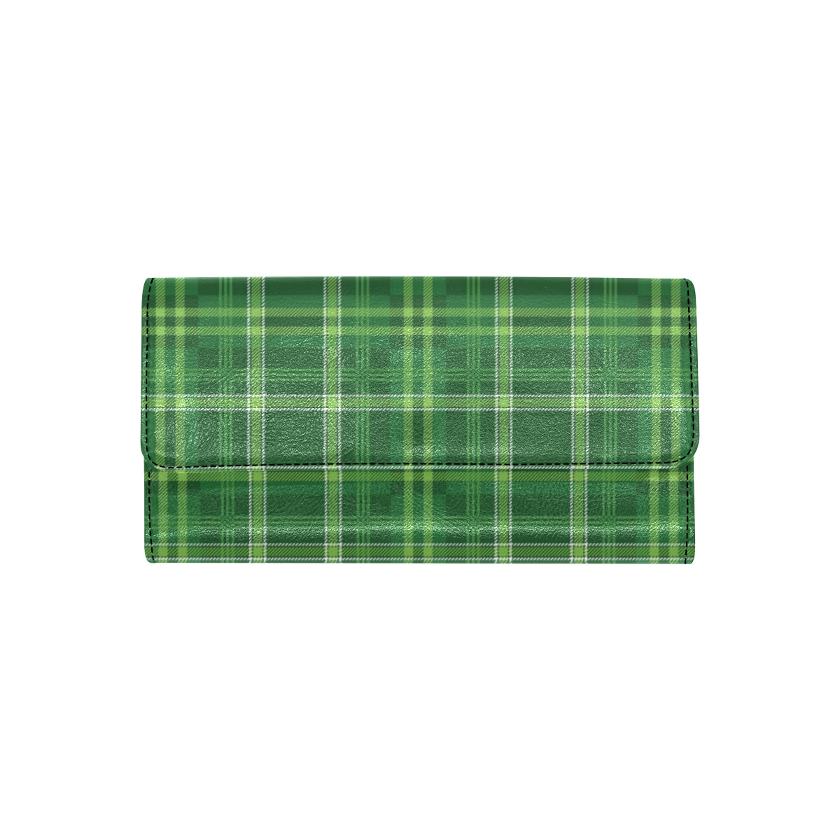 Irish Plaid Pattern Print Design 02 Women's Trifold Wallet
