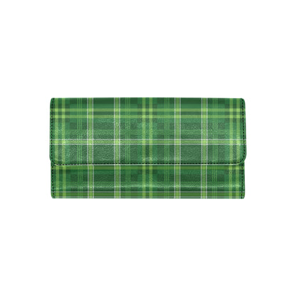 Irish Plaid Pattern Print Design 02 Women's Trifold Wallet