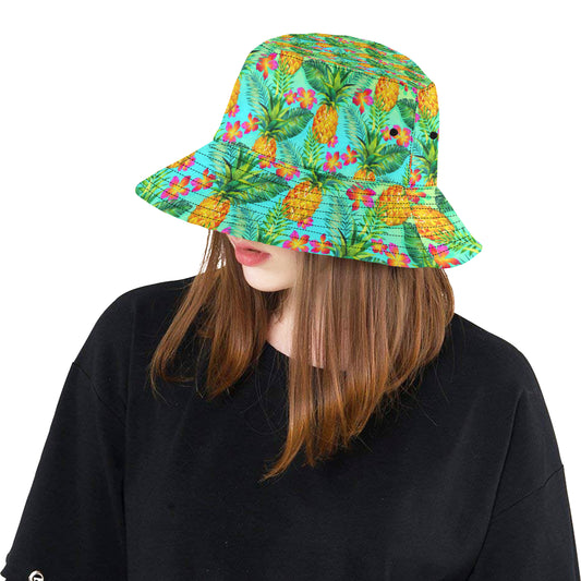 Pineapple Pattern Print Design PP010 Unisex Bucket Hat
