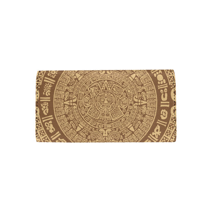 Mayan Pattern Print Design 01 Women's Trifold Wallet