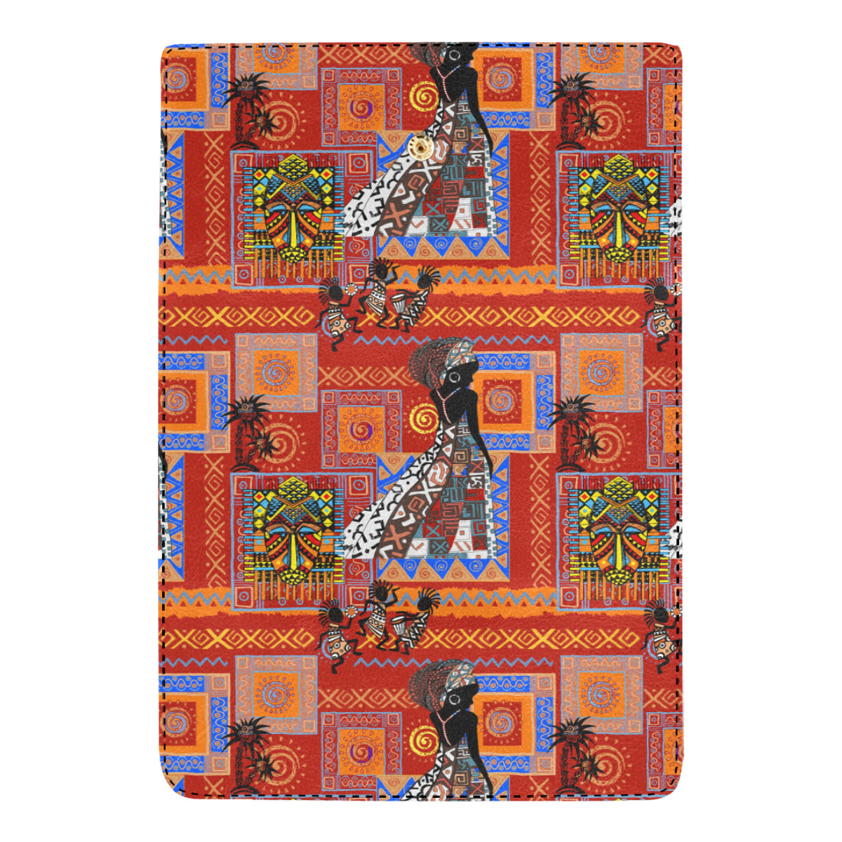 African Print Pattern Women's Trifold Wallet
