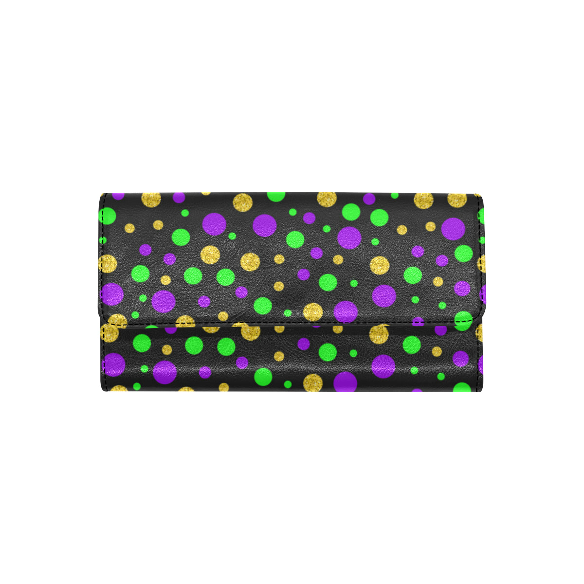 Mardi Gras Pattern Print Design 07 Women's Trifold Wallet