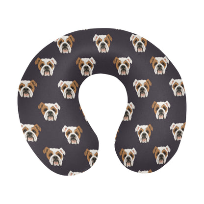 Bulldogs Pattern Print Design 03 U-Shaped Travel Neck Pillow