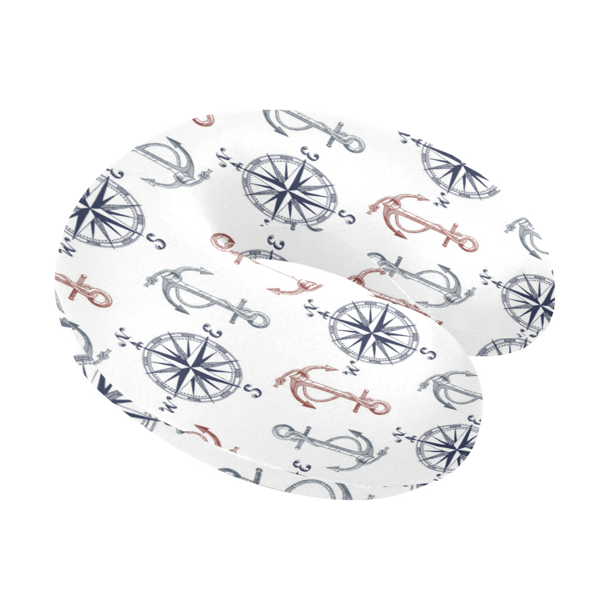 Anchor Pattern Print Design 06 U-Shaped Travel Neck Pillow