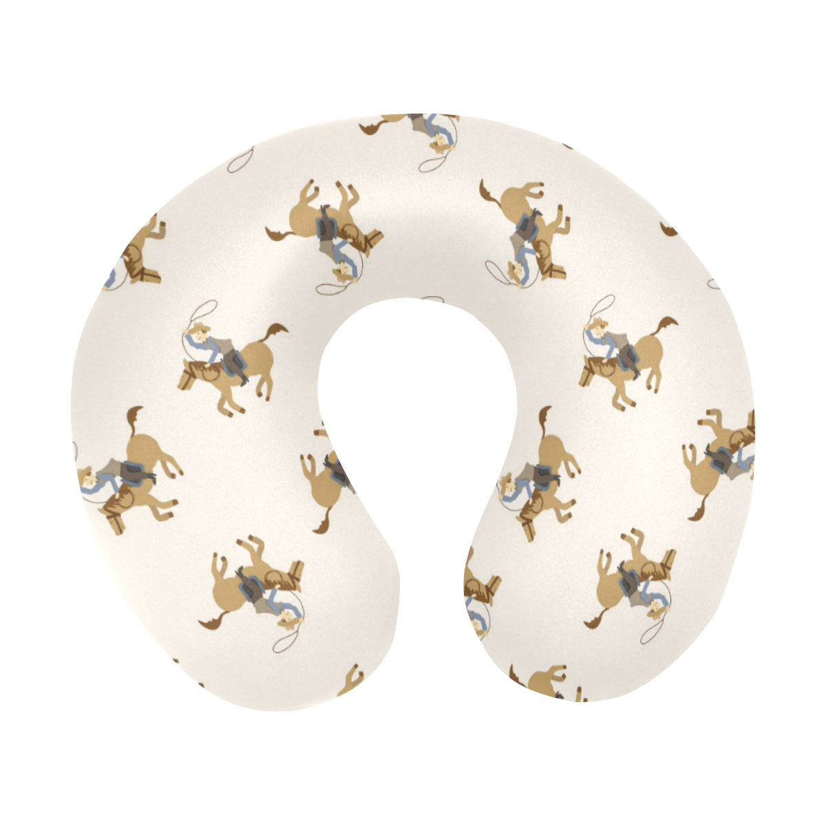 Cowboy Pattern Print Design 01 U-Shaped Travel Neck Pillow