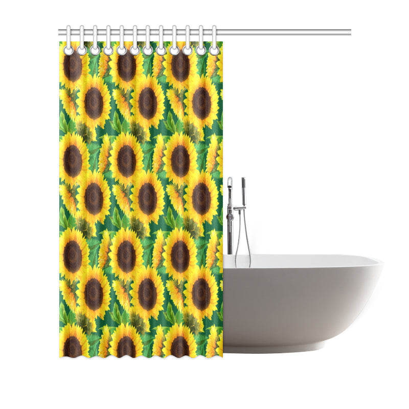 Sunflower Pattern Print Design SF02 Shower Curtain