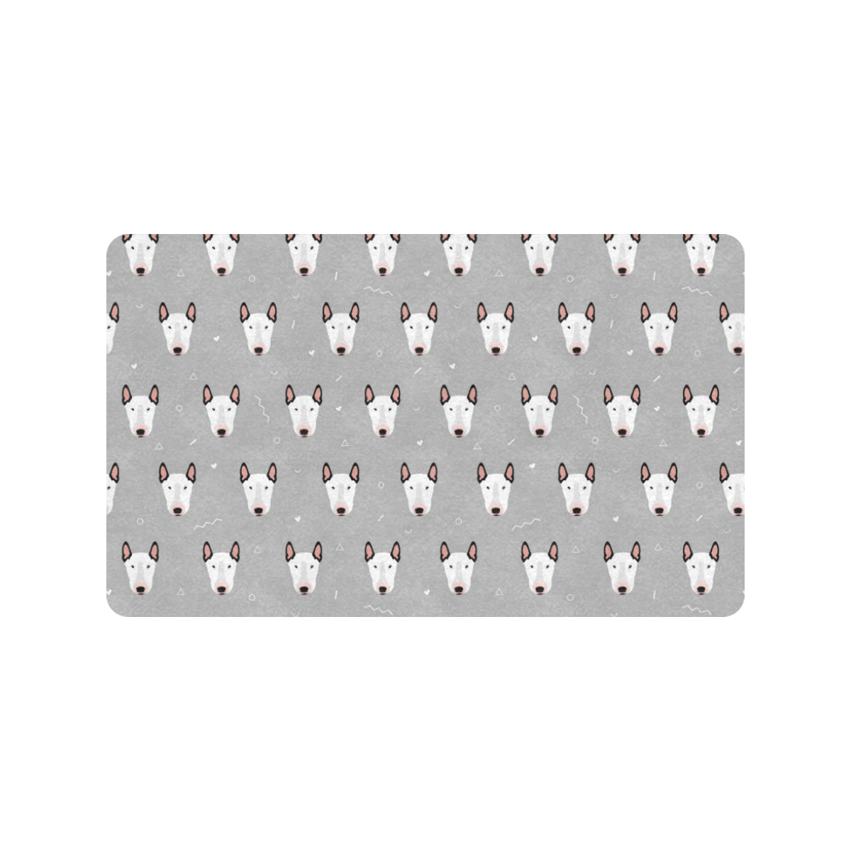 Bull Terrier Head Print Pattern Rubber Doormat