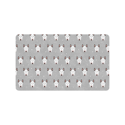 Bull Terrier Head Print Pattern Rubber Doormat