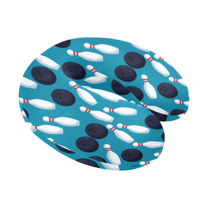 Bowling Pin Pattern Print Design 010 U-Shaped Travel Neck Pillow