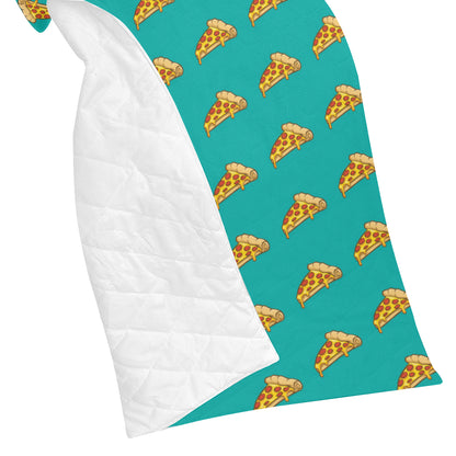 Pizza Pattern Print Design A03 Premium Quilt