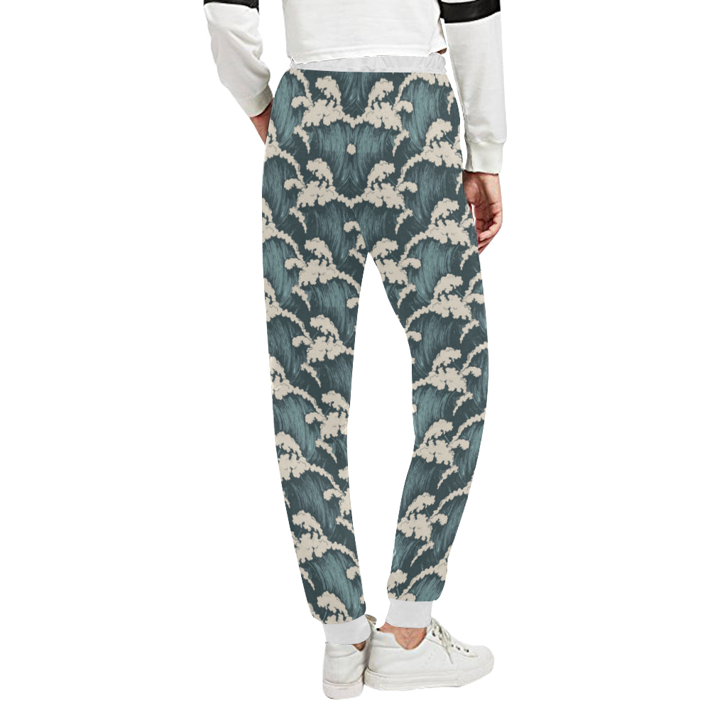 Wave Art Print Unisex Sweatpants