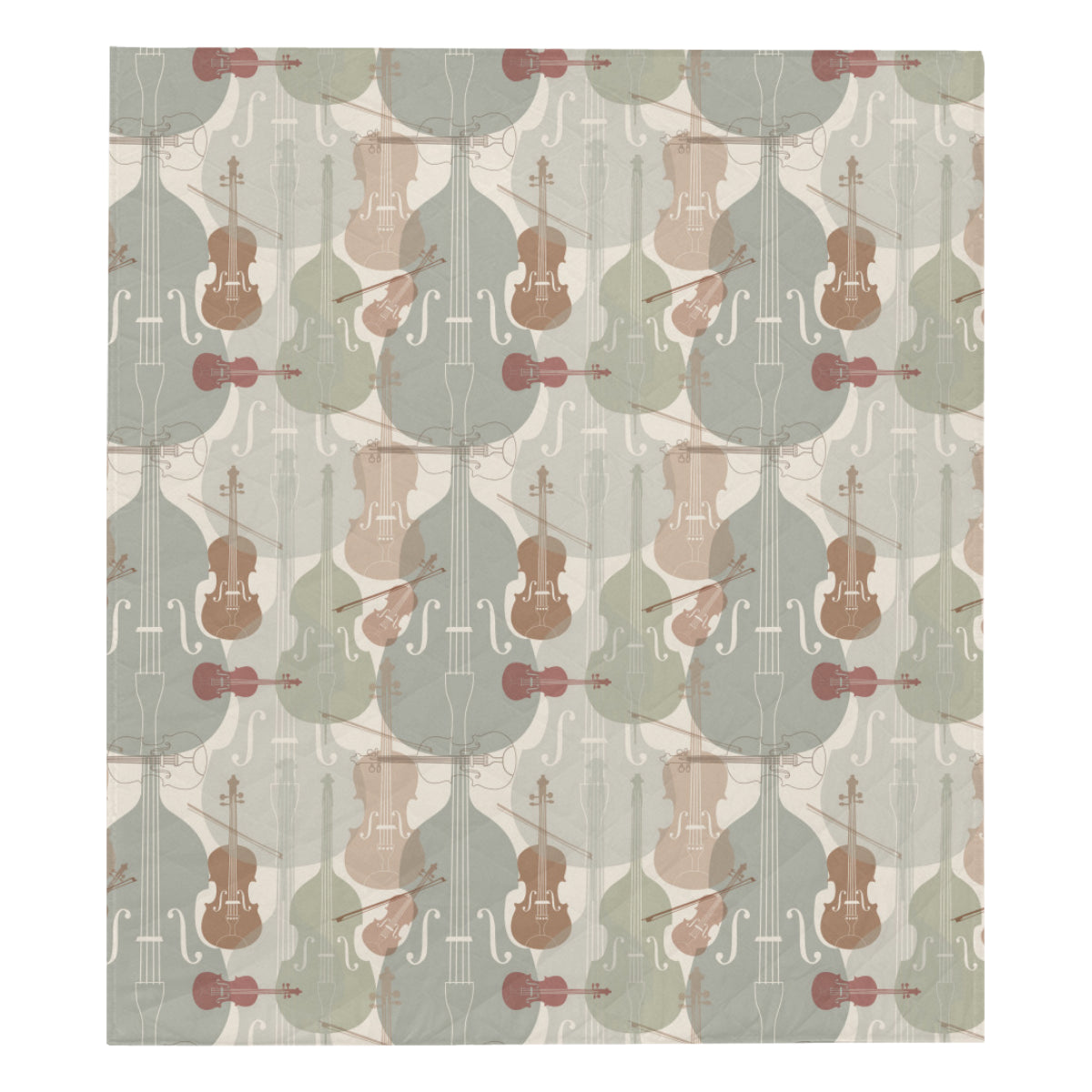 Violin Pattern Print Design 01 Premium Quilt