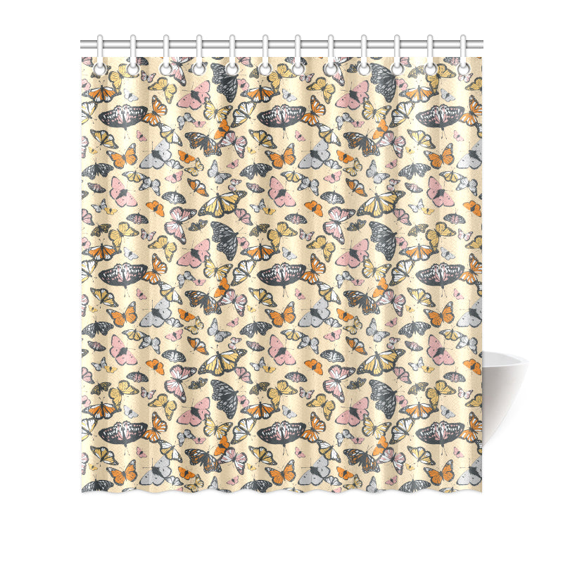 Butterfly Pattern Print Design 04 Shower Curtain