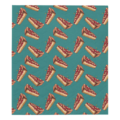 Cheesecake Cherry Pattern Print Design CK03 Premium Quilt