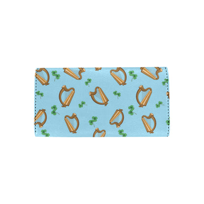 Harp Pattern Print Design 01 Women's Trifold Wallet