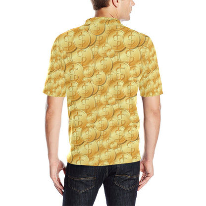 Dollar Pattern Print Design DO03 Men Polo Shirt