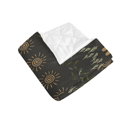 Mayan Pattern Print Design 04 Premium Quilt