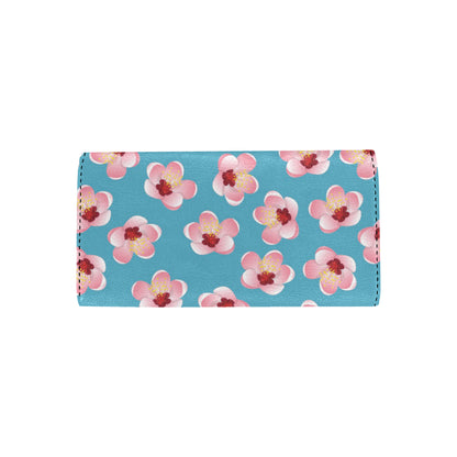 Cherry Blossom Pattern Print Design CB09 Women's Trifold Wallet