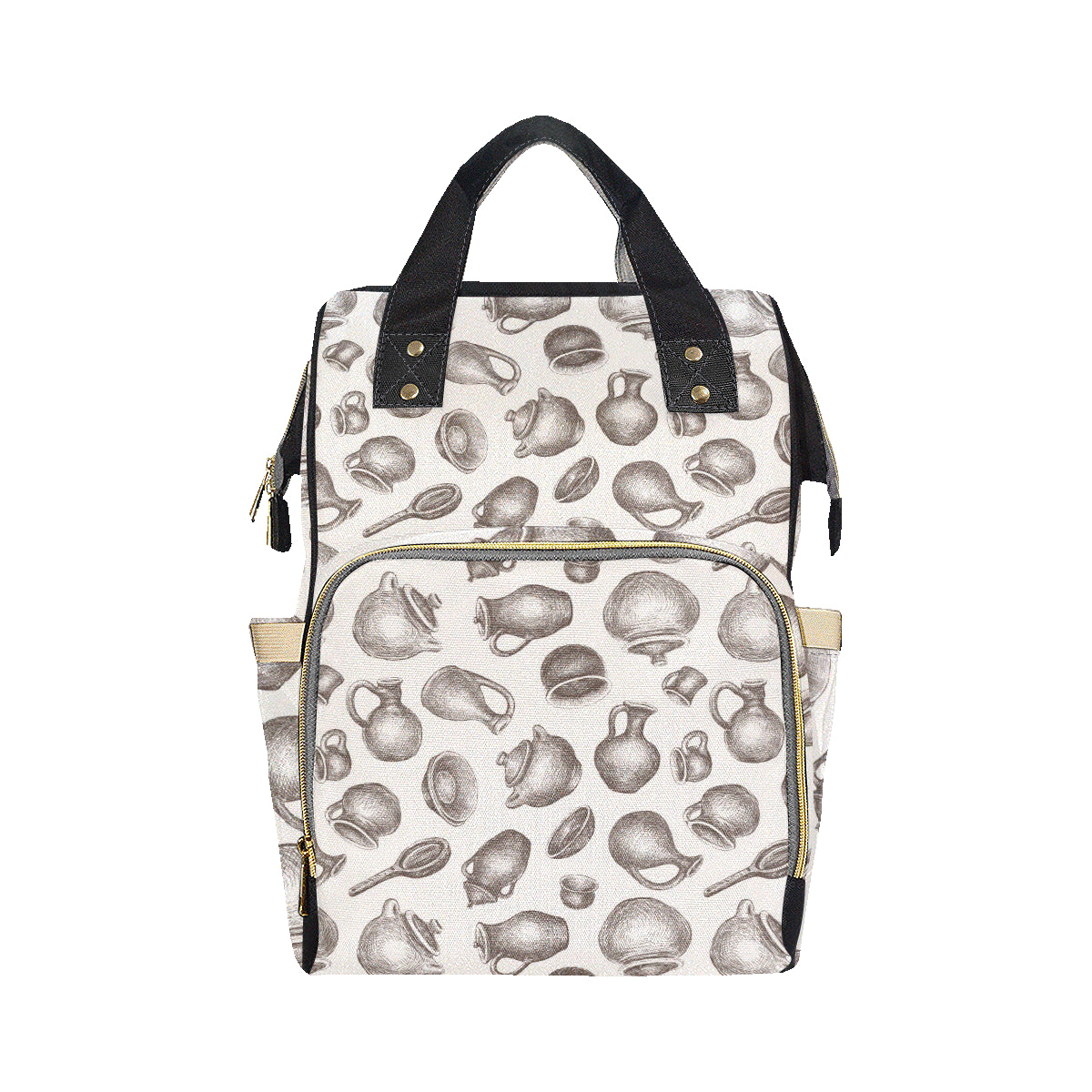 Pottery Pattern Print Design A01 Diaper Bag Backpack