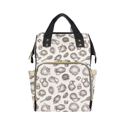 Pottery Pattern Print Design A01 Diaper Bag Backpack