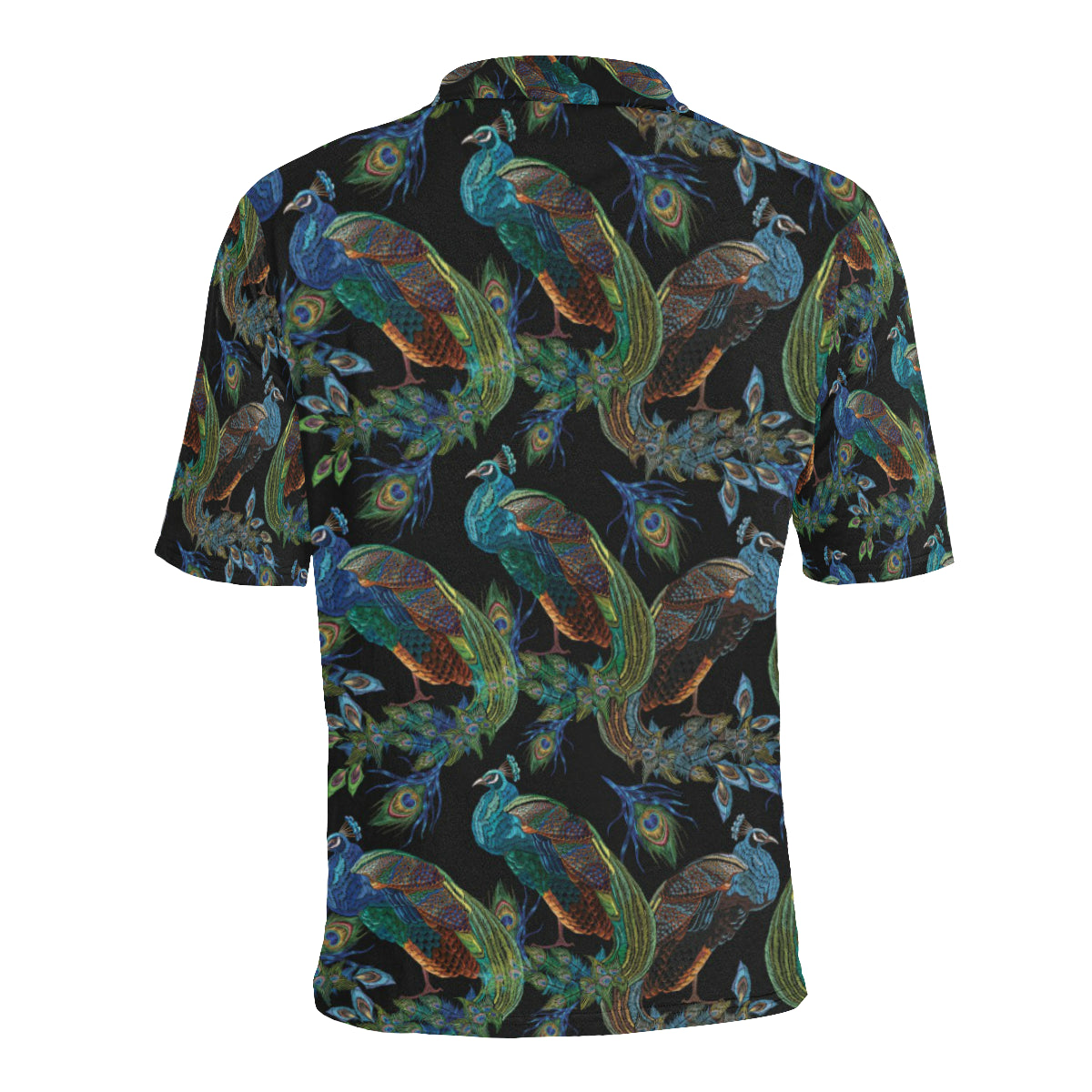 Peacock Pattern Print Design A04 Men Polo Shirt