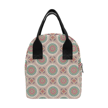 Bohemian Round Style Print Insulated Lunch Bag