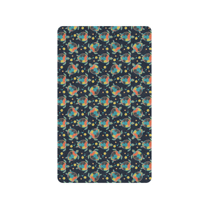 Sea Turtle Colorful with bubble Print Rubber Doormat
