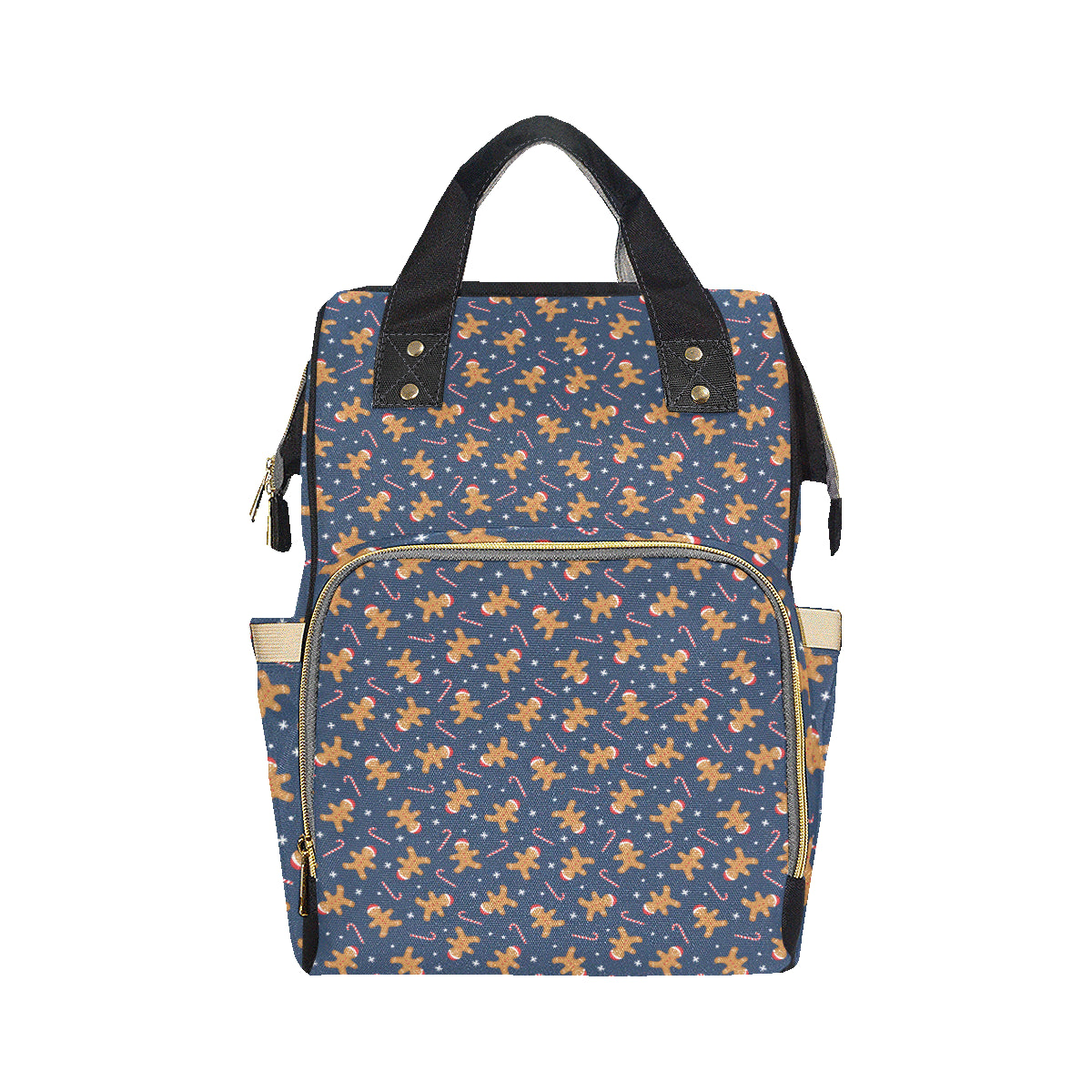 Gingerbread Pattern Print Design 01 Diaper Bag Backpack